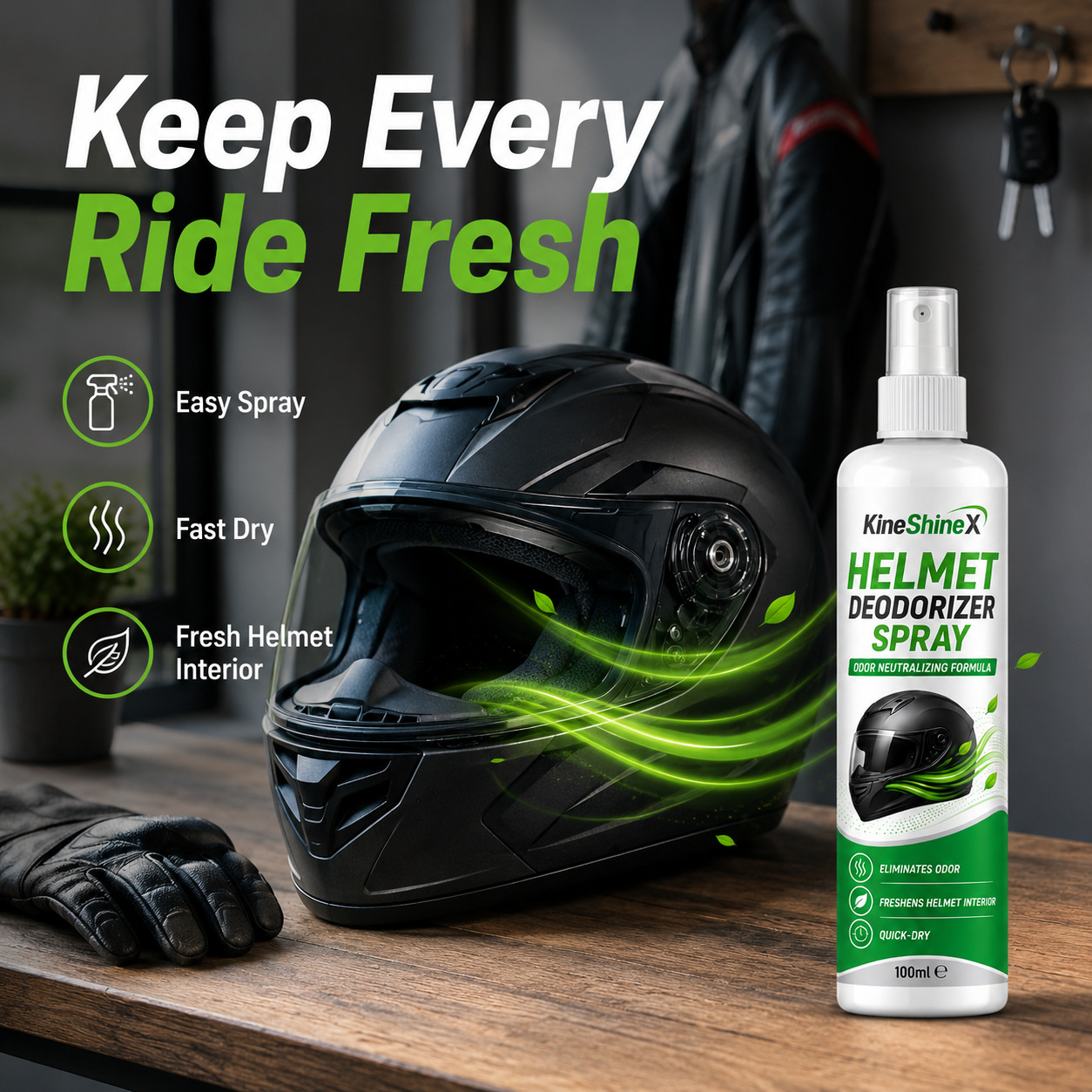 Helmet Deodorizer Spray 100ml  - Motorcycle Gear Hanger 评论和价格