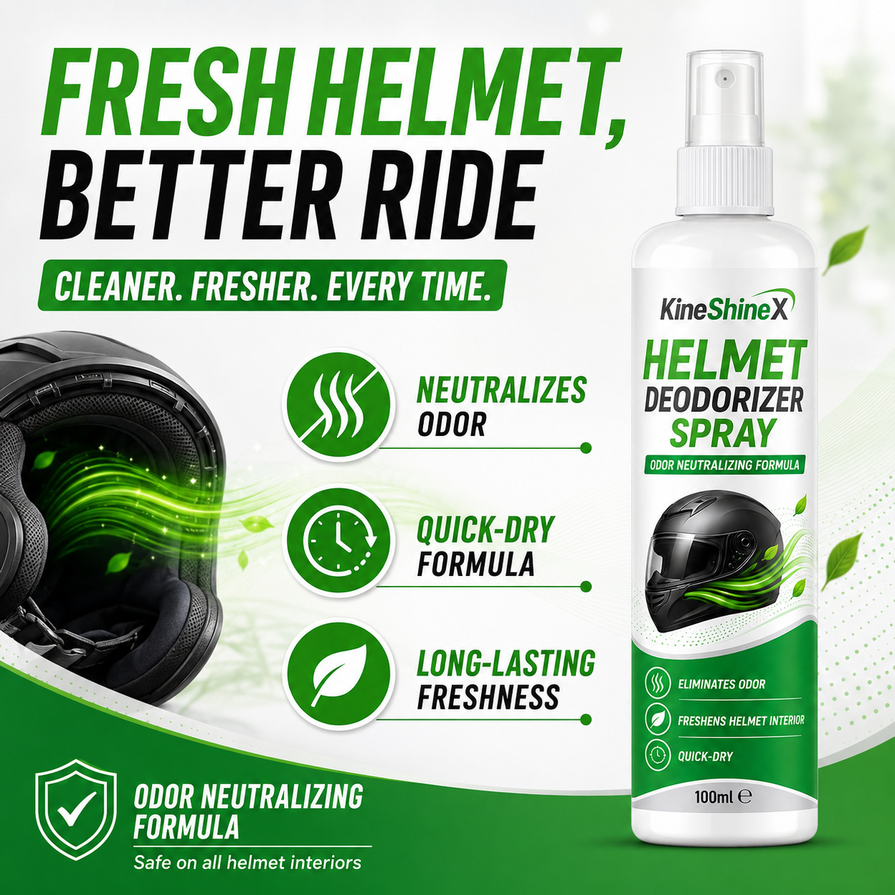 Helmet Deodorizer Spray 100ml  - Motorcycle Gear Hanger 评论和价格