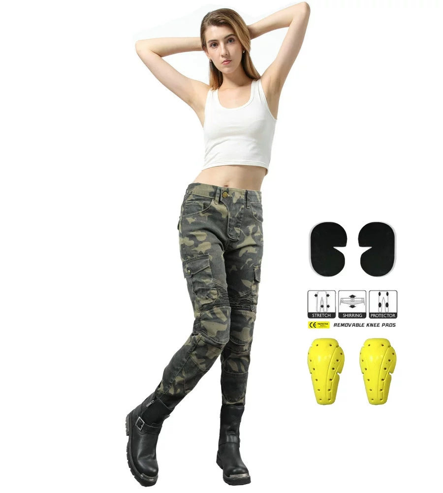Women Jeans Camouflage Motorcy - Motorcycle Gear Testing 评论和价格