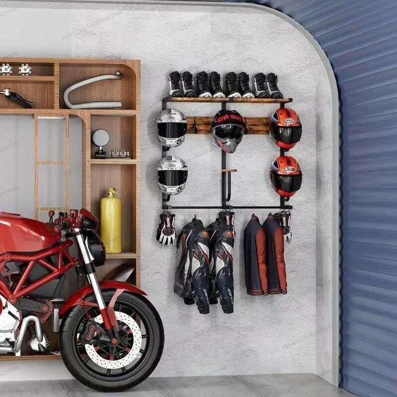 Wall-mounted helmet rack, mult - Motorcycle Gear Hanger 评论和价格
