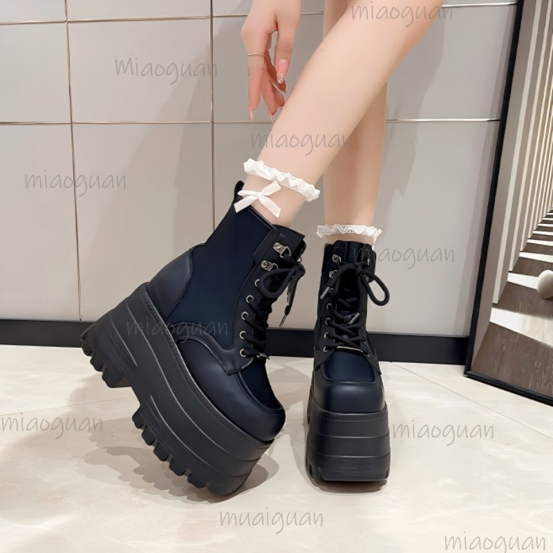 Super High Platform Ankle Boot - Motorcycle Gear Pants 评论和价格