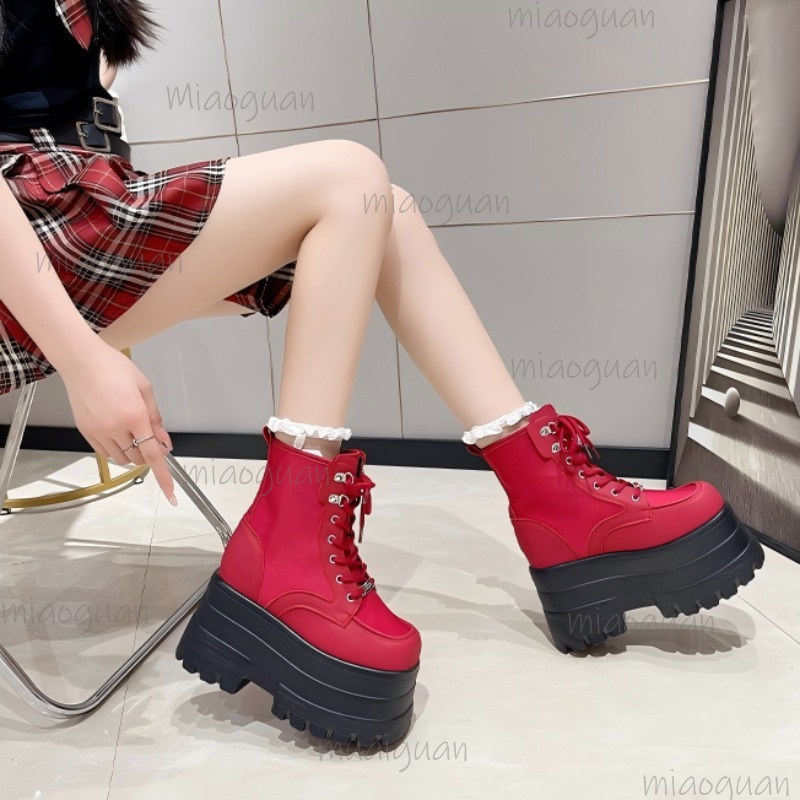 Super High Platform Ankle Boot - Motorcycle Gear Pants 评论和价格