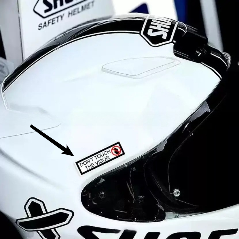 Helmet Warning Sticker Set 2PC - Motorcycle Gear Deals 评论和价格