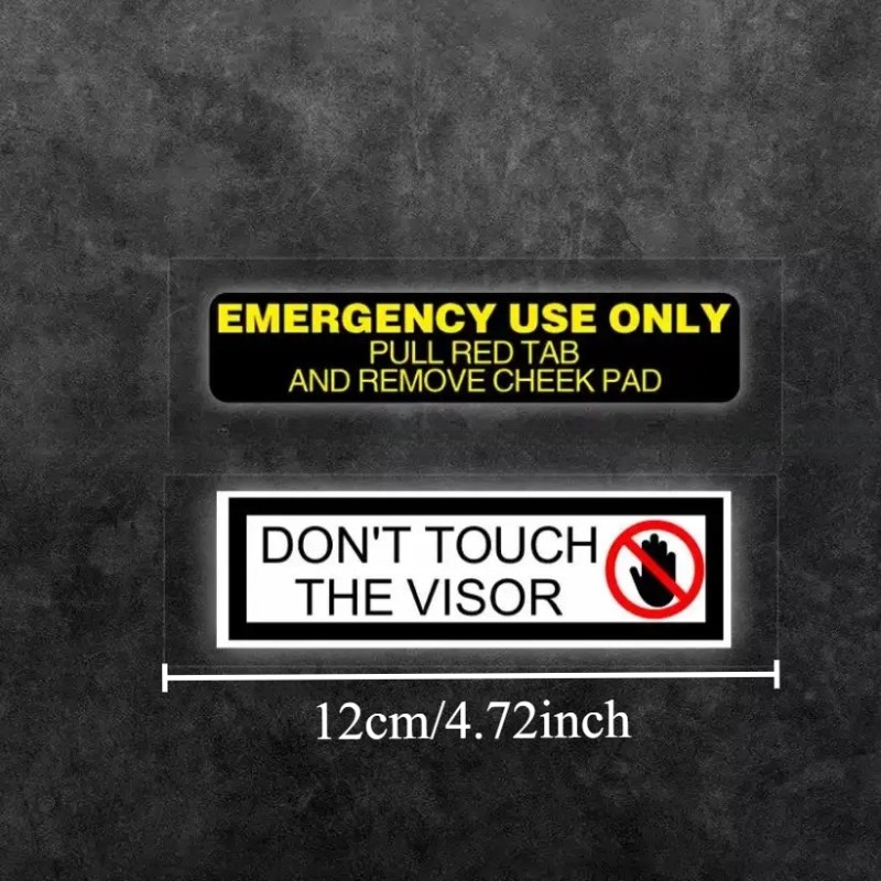 Helmet Warning Sticker Set 2PC - Motorcycle Gear Deals 评论和价格