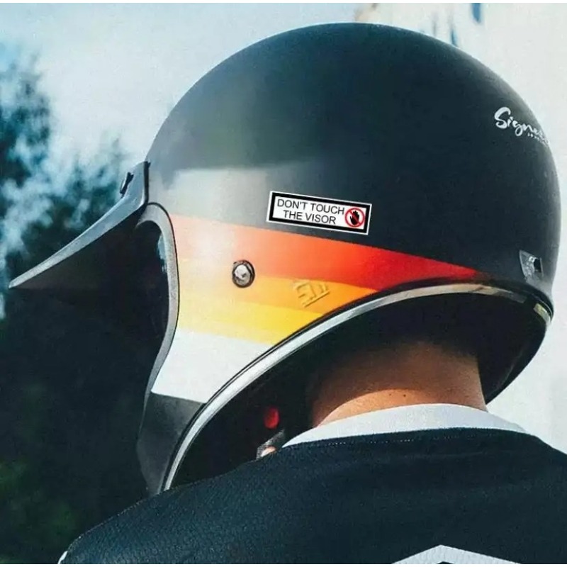 Helmet Warning Sticker Set 2PC - Motorcycle Gear Deals 评论和价格